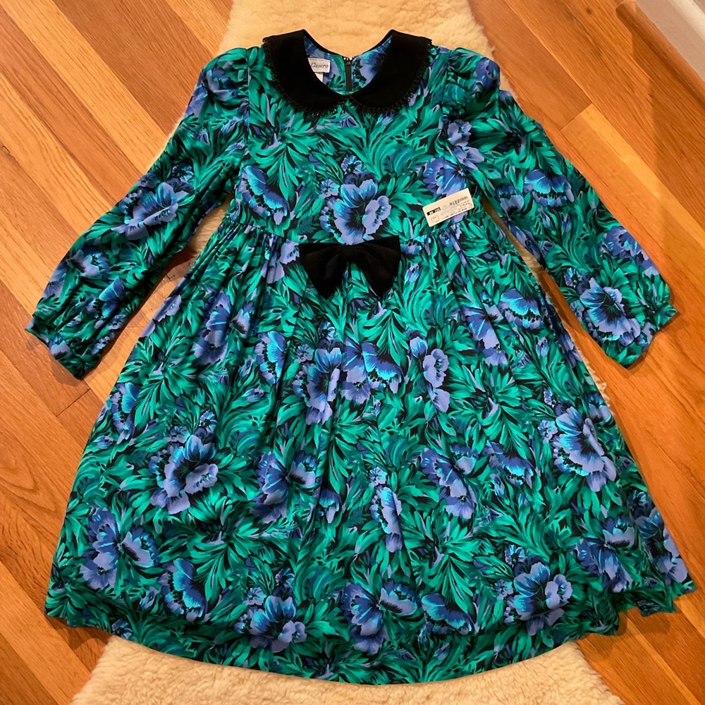 Vintage Maria Casero floral collared dress
